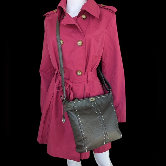 Brighton Black Crossbody Bag with Silver Accents - Picture 13 of 13